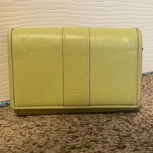 Authentic lime green coach wallet